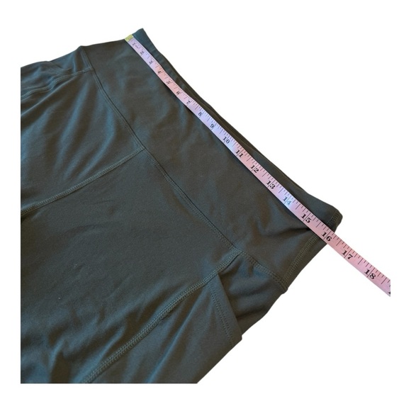 RISE High Waist Biker Shorts - Driven Compression Lotus Jersey Dark Green Shortp - Picture 7 of 13